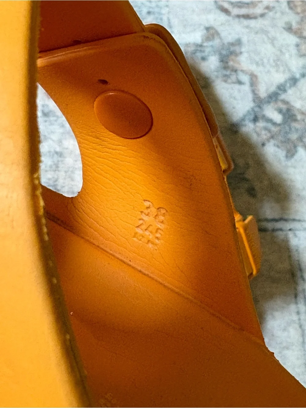 Birkenstock rubber Orange Slide Sandals size 7/38